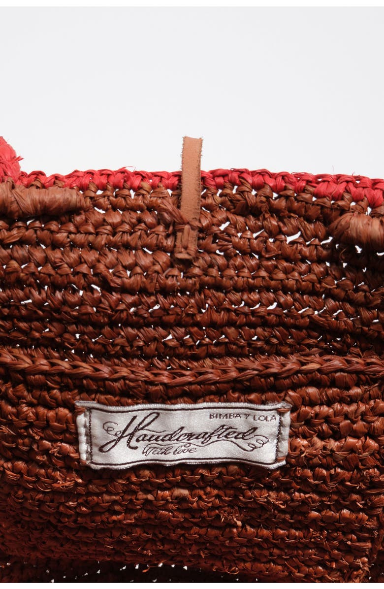 Bimba y Lola Small Raffia Basket Bag, Alternate, color, Oak