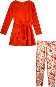 Mia Belle Girls Autumn Harvest Girls Top and Legging Set