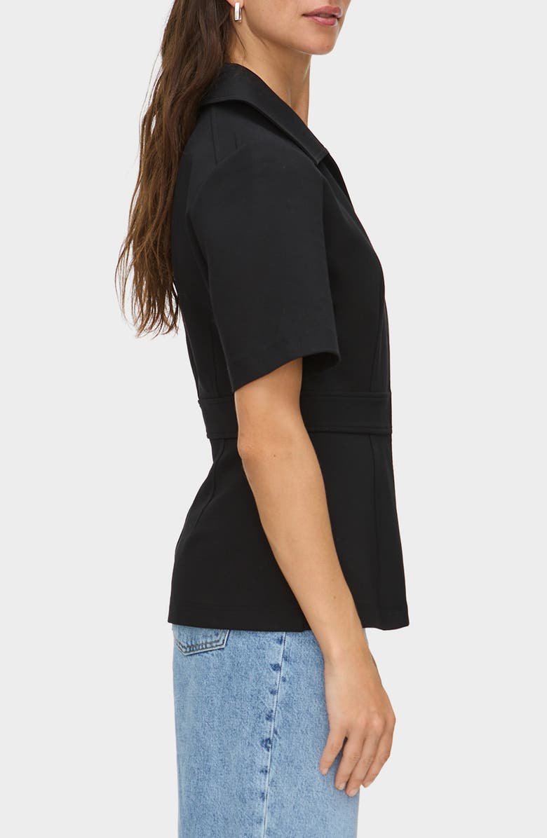 ALIGNE Cecile Zip Front Top, Alternate, color, Black