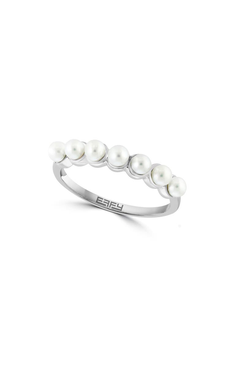 EFFY Sterling Silver Freshwater Pearl Ring, Main, color, White