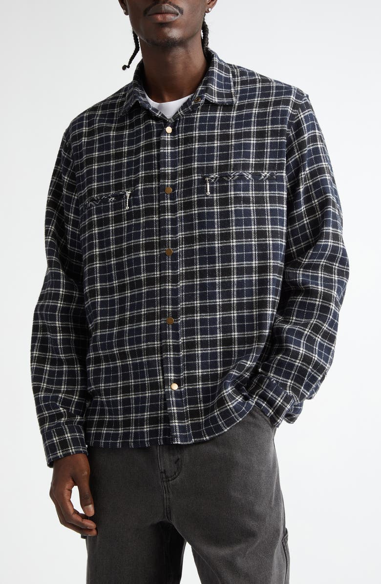 Noon Goons Baja Plaid Snap-Up Shirt, Alternate, color,