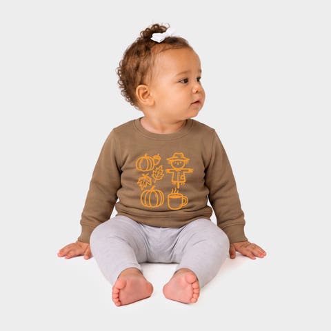 Fall Elements Outline Crew Fleece Sweatshirt Baby