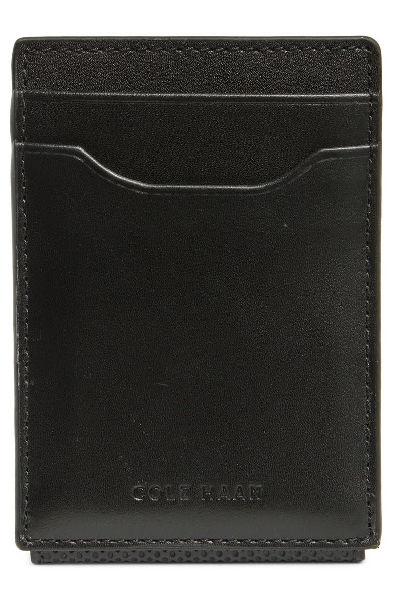 Cole Haan Evan Front Pocket Card Wallet, Alternate, color, Black