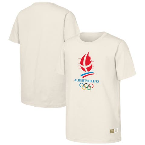 Men's  Natural 1982 Albertville Games Olympic Heritage T-Shirt
