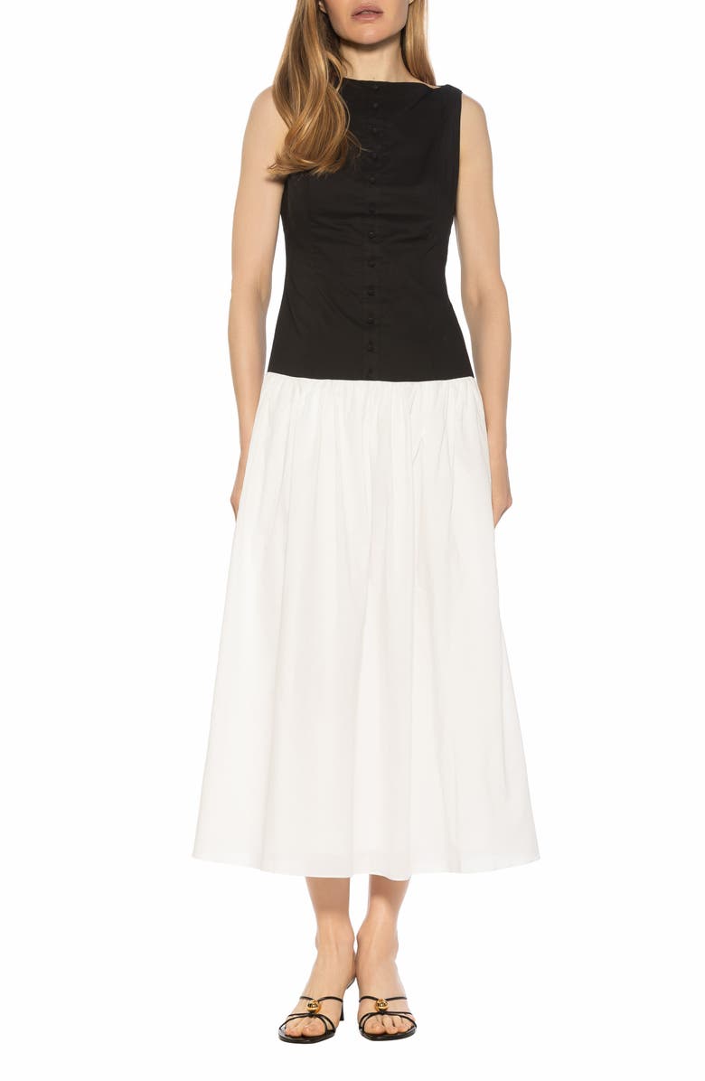 Alexia Admor Solenne Mixed Media Dress, Main, color,