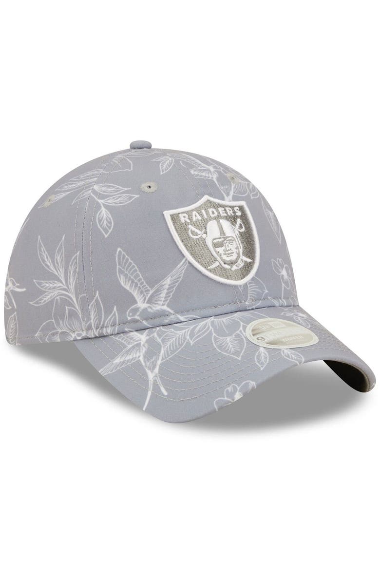 New Era Women's New Era Gray Las Vegas Raiders Botanic 9TWENTY Adjustable Hat, Alternate, color, 