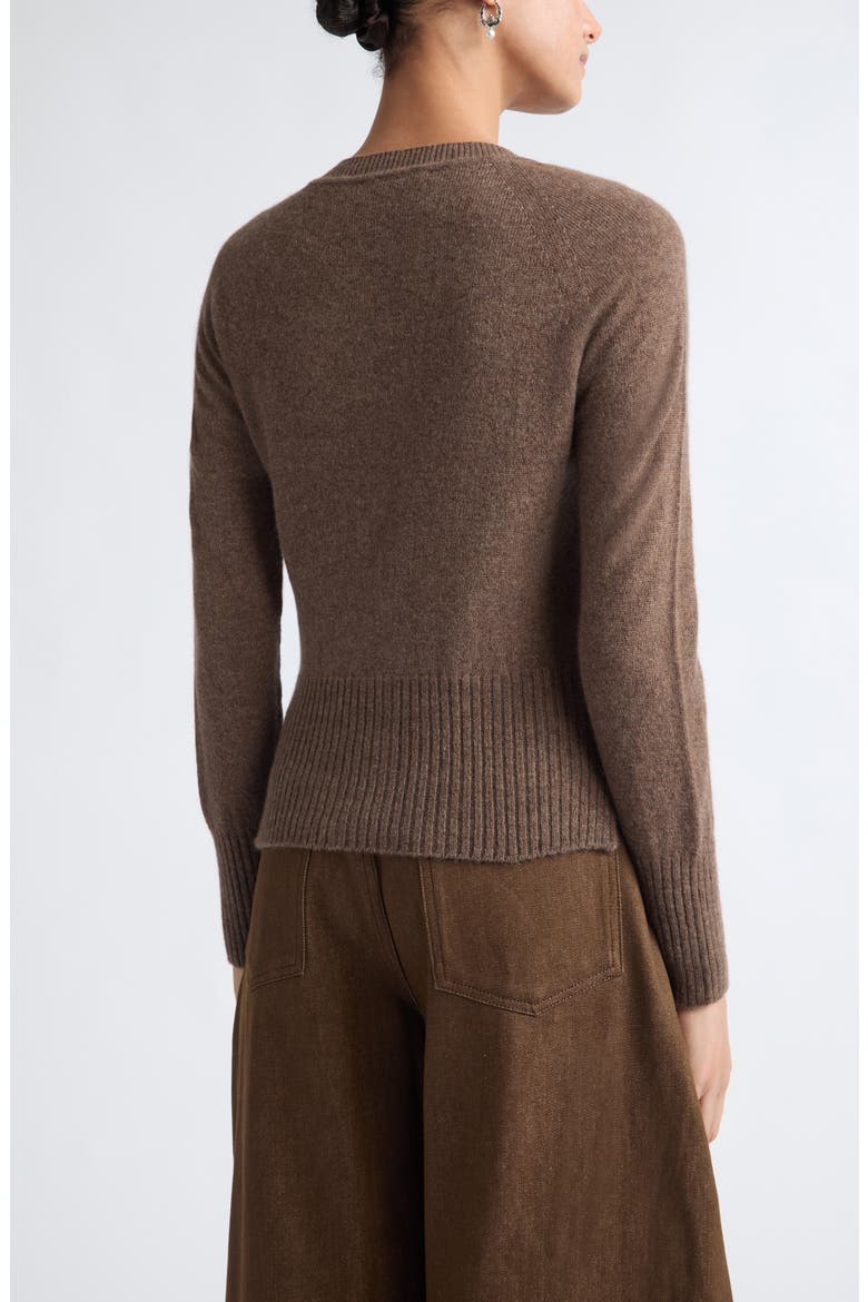 Embellished Cashmere Cardigan, Alternate, color, PEAT/ JET