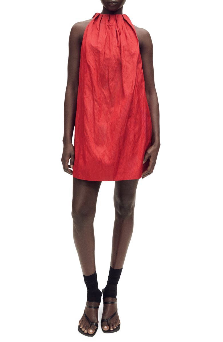 MANGO Bow Shift Dress, Main, color, Red
