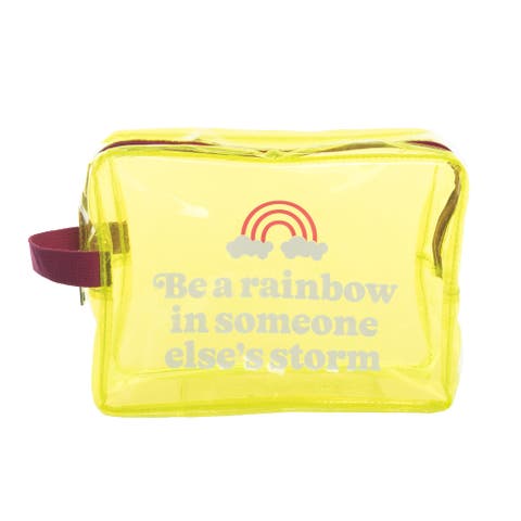 Be A Rainbow Clear Travel Bag Plastic Yellow