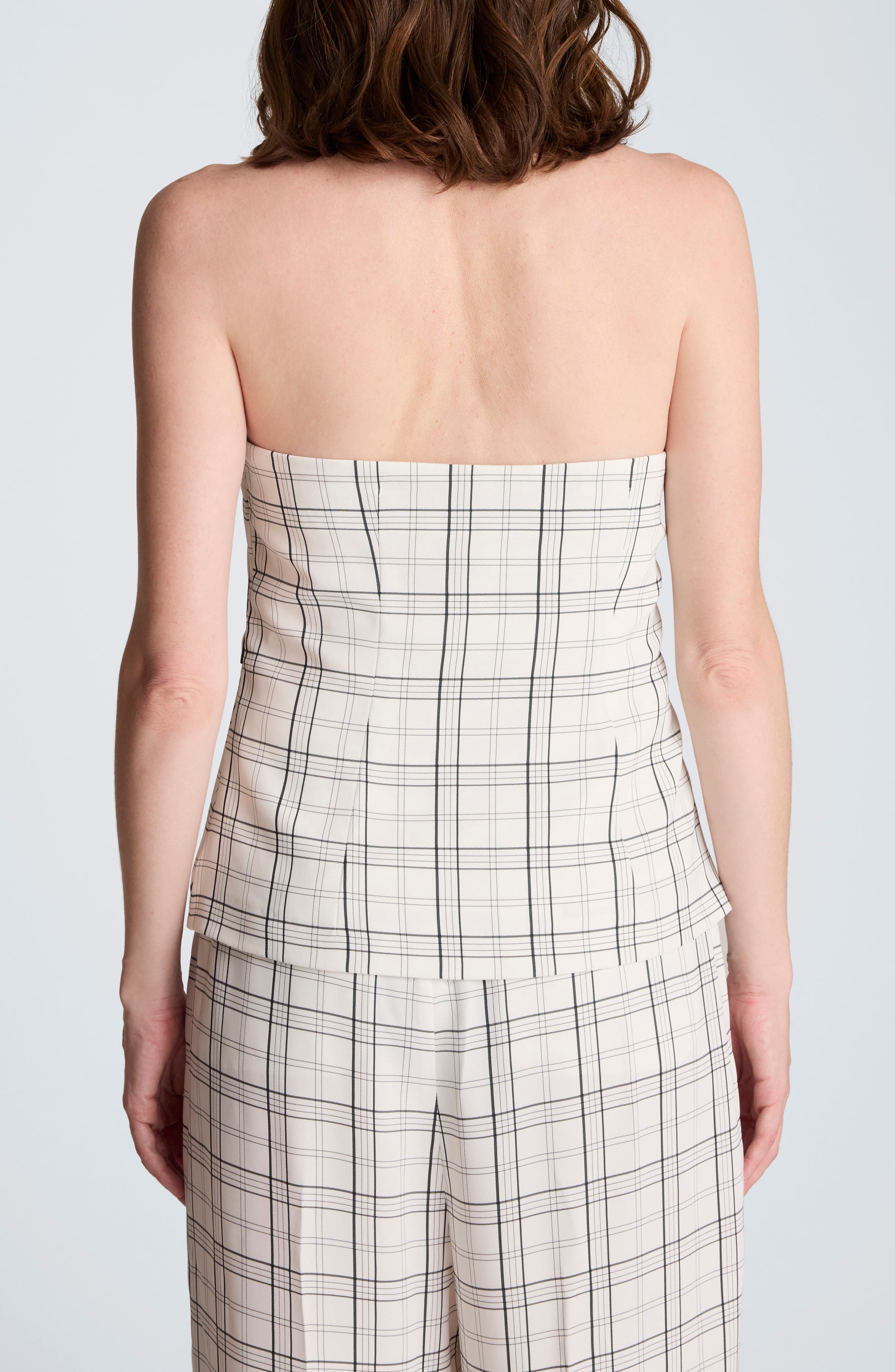 Windowpane Plaid Halter Neck Top - image 2