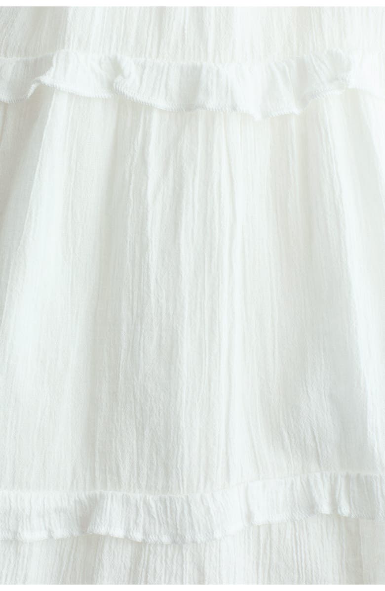 H&M Tiered Cotton Dress, Alternate, color, White