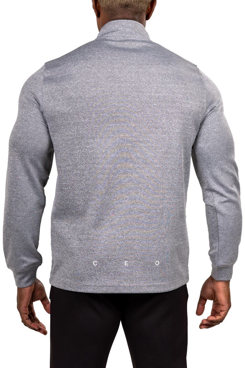 Diamond Quilted Quarter Zip Pullover, Alternate, color, GREY