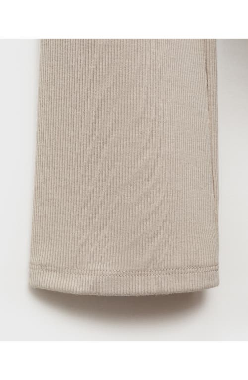 Mango Rib Knit Nightgown In Gray