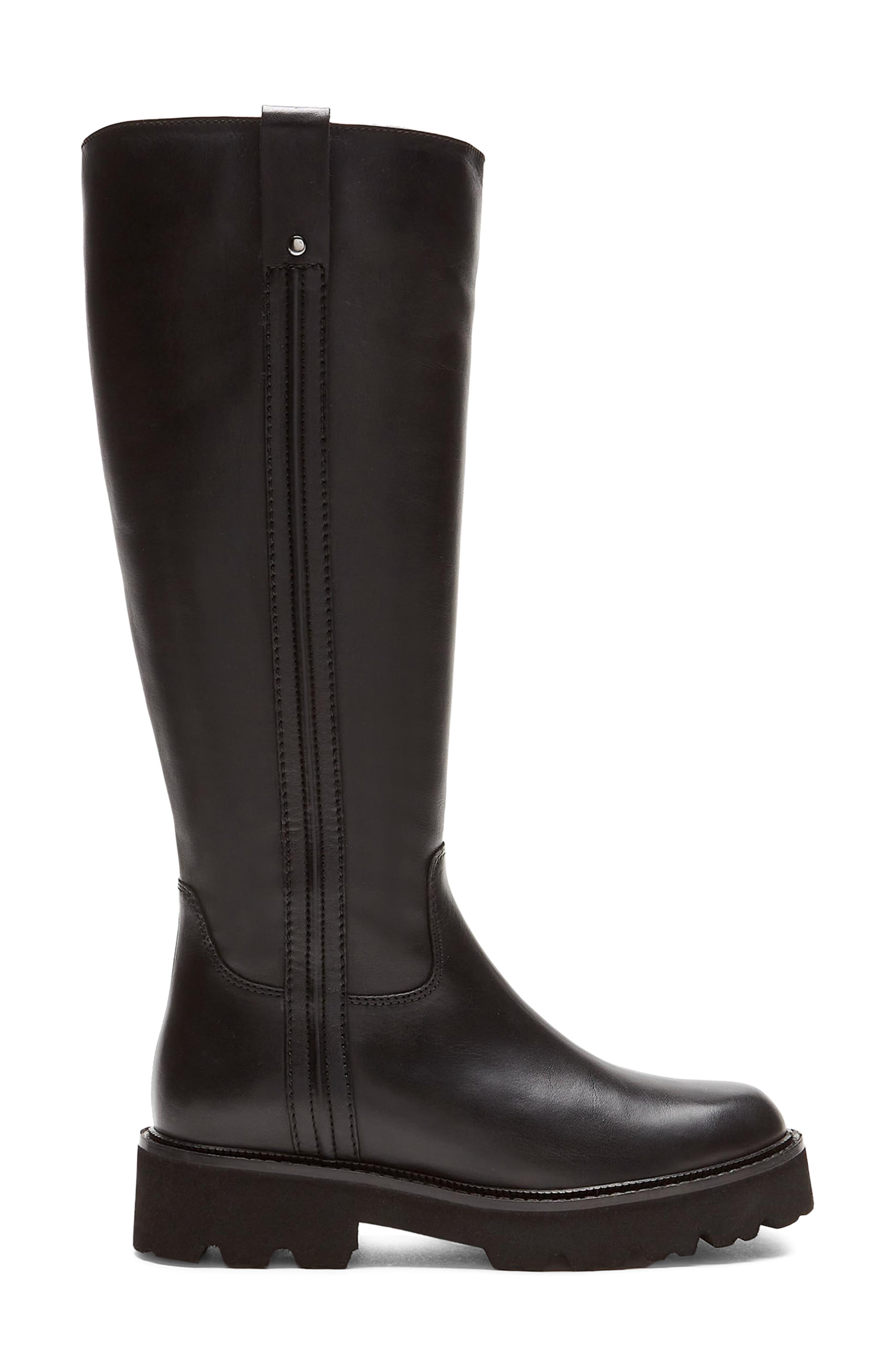 Adorable Leather Knee High Boot, Alternate, color, BLACK LEATHER