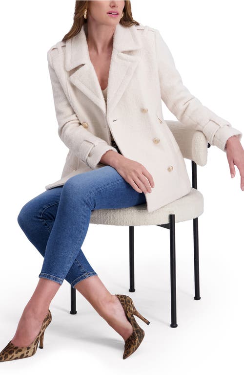 Kensie Women's Bouclé Wool-blend Peacoat In White