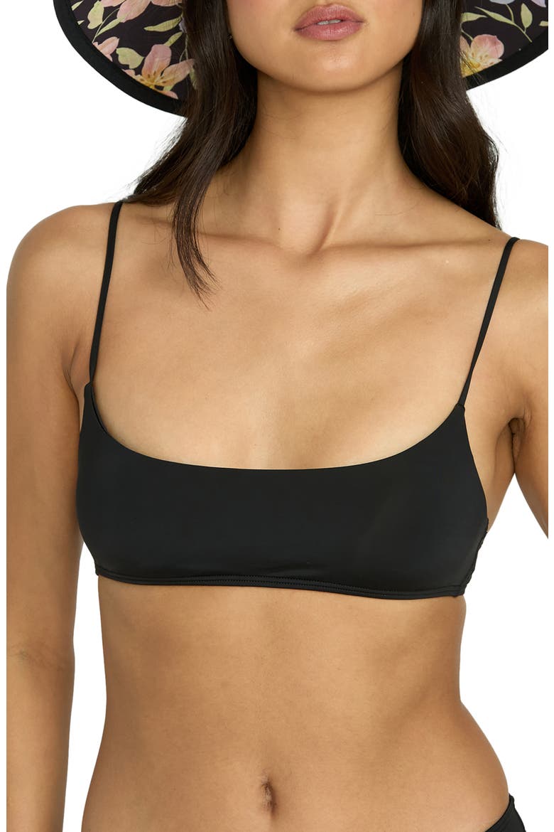 Sol Searcher Jaclyn Crop Bikini Top, Main, color, BLACK PEBBLE