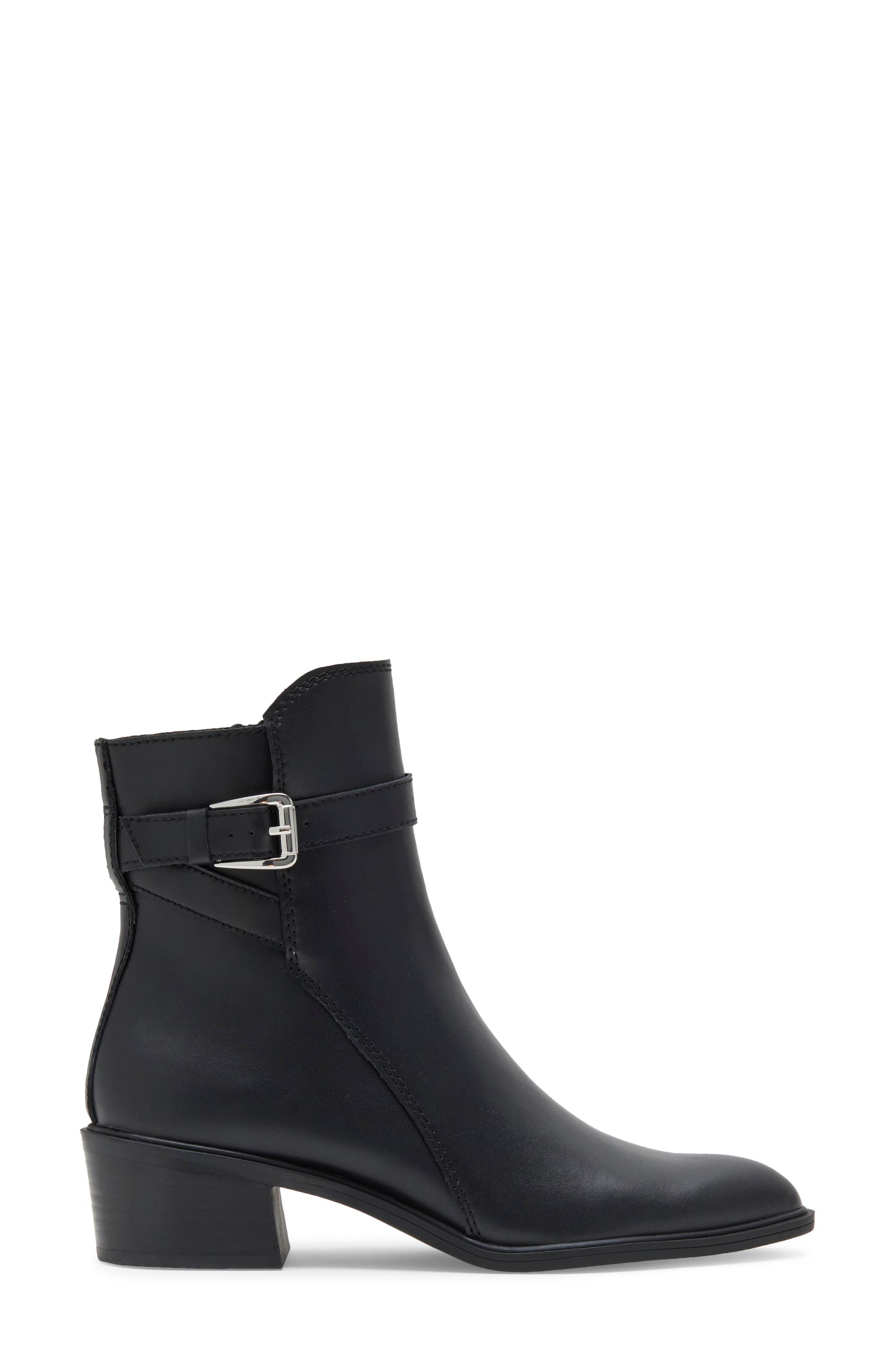 Briela Leather Bootie, Alternate, color, BLACK LEATHER