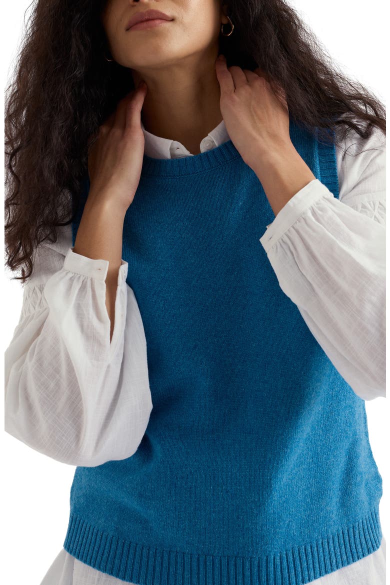 East View Merino Wool Blend Sweater Vest, Main, color, KNIT MELANGE SAIL