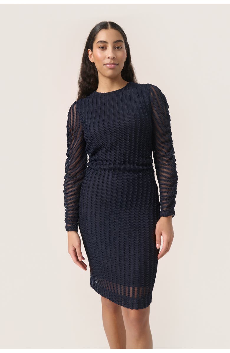 Soaked in Luxury SLSolveig Long Sleeves Slim Fit Dress, Alternate, color, Night Sky