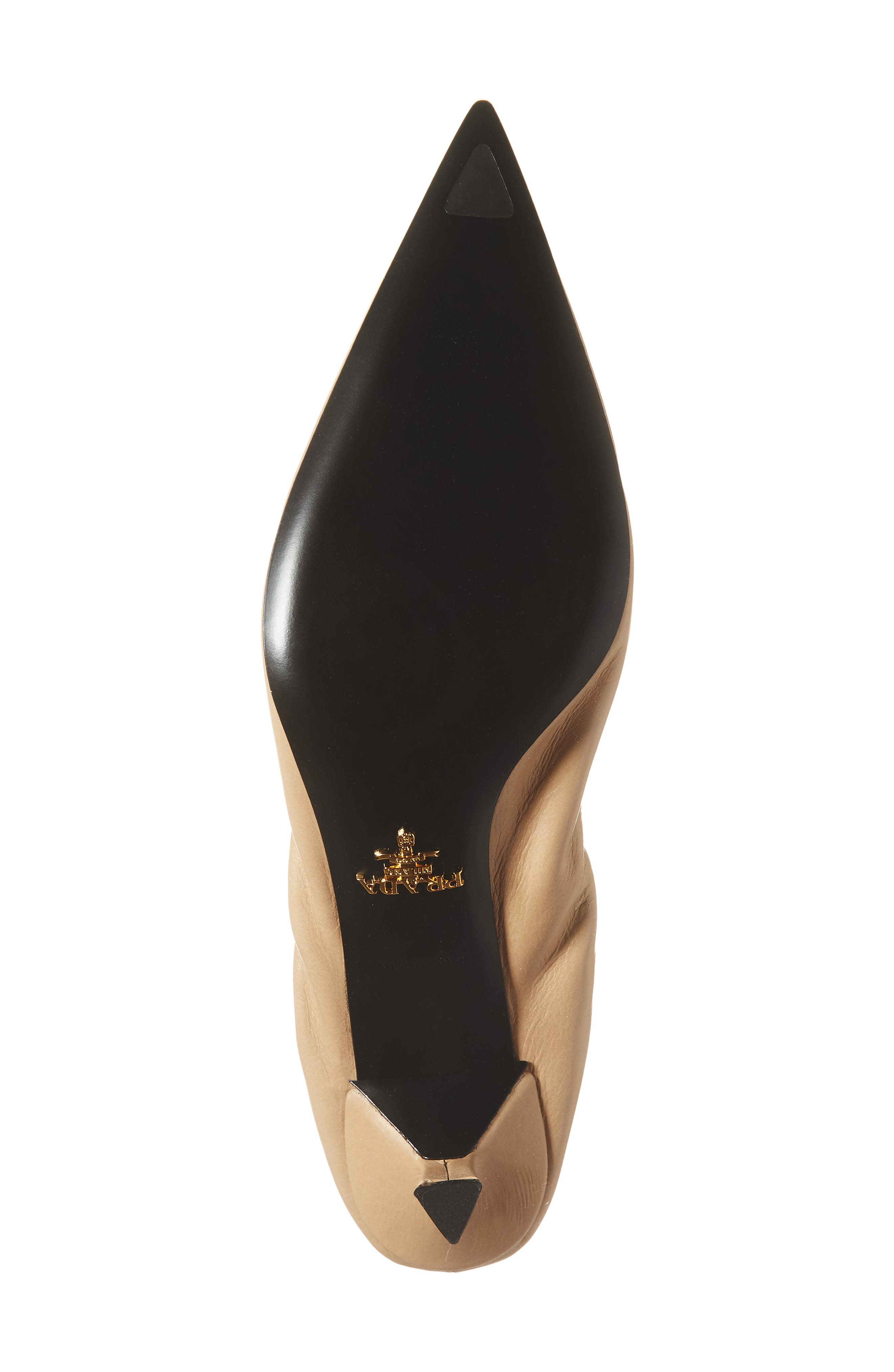 Ruched Logo Kitten Heel Pump, Alternate, color, SABBIA