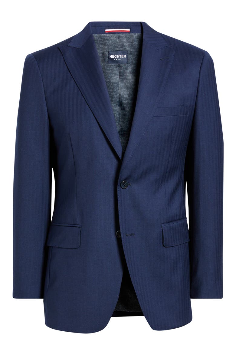 Navy Wool Herringbone Sport Coat, Alternate, color, NAVY