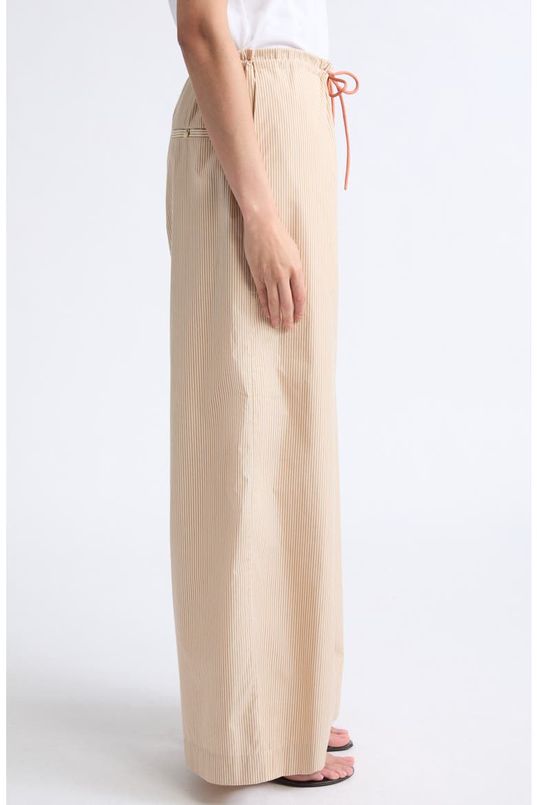 Wesley Wide Leg Cotton Drawstring Pants, Alternate, color, APRICOT