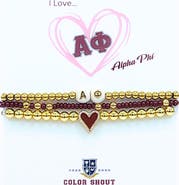 Color Shout Alpha Phi Love My Sorority Bracelet Stack