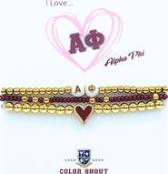 Color Shout Alpha Phi Love My Sorority Bracelet Stack