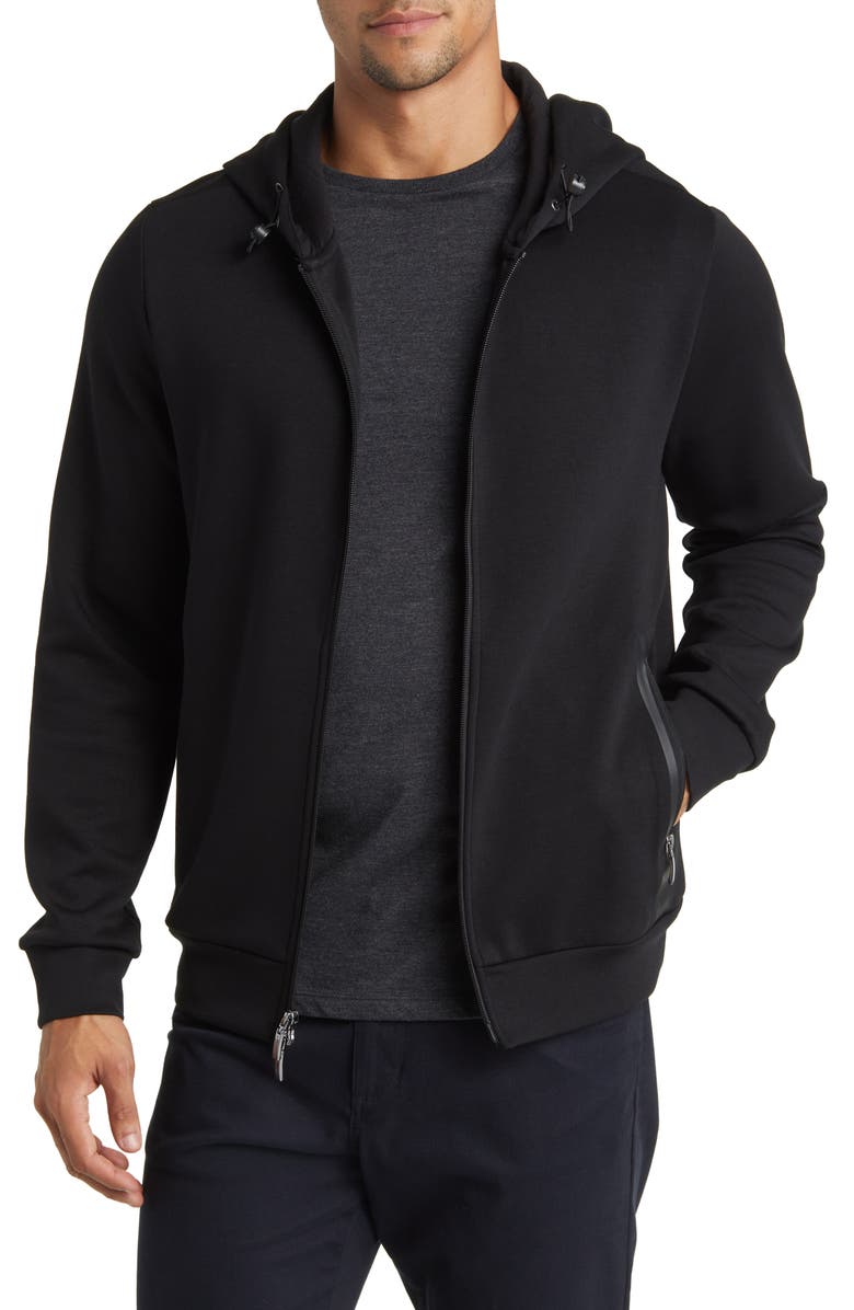 Robert Barakett Brixton Zip Hoodie, Main, color, Black
