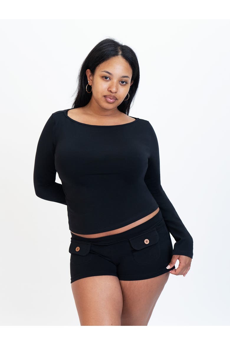Long Sleeve Top, Alternate, color, Black