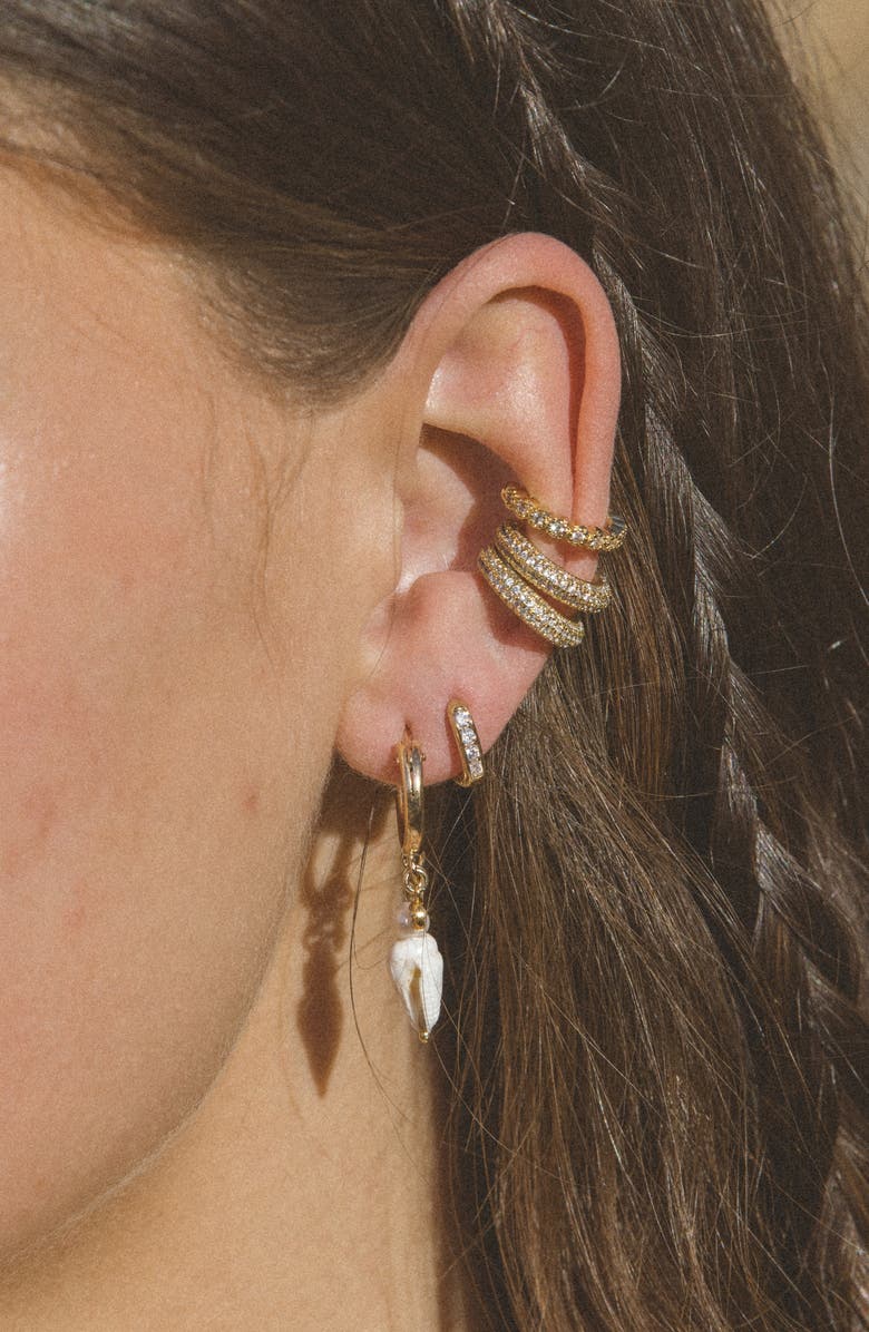 Child of Wild Halo CZ Ear Cuff, Alternate, color, Gold