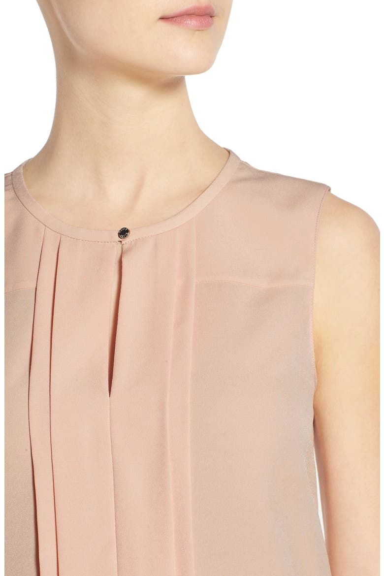 Pleat Keyhole Shell, Alternate, color, PETAL
