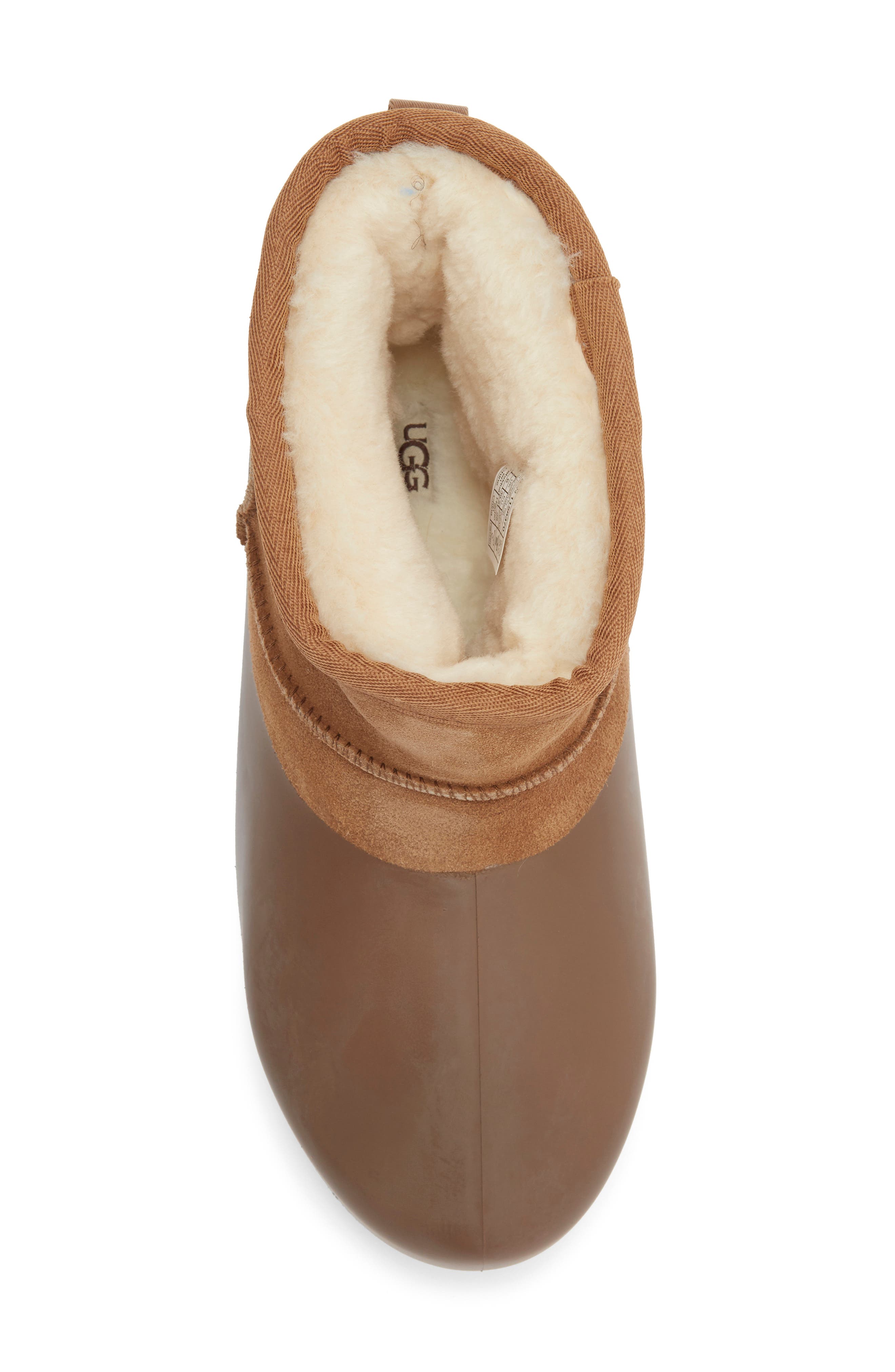 UGG<sup>®</sup> Gender Inclusive Classic Mini Pumped Molded UGGplush Boot, Alternate, color, Chestnut