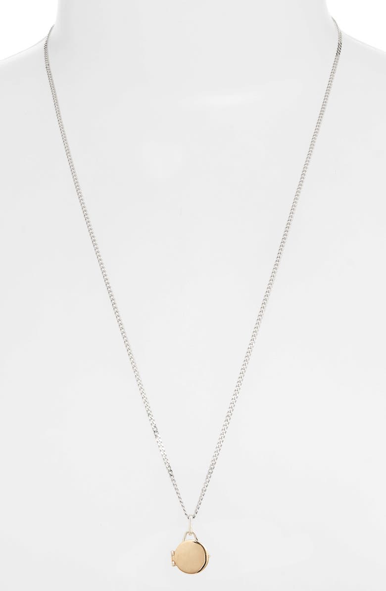 Loren Stewart Mixed Metal Locket Pendant Necklace, Alternate, color, 