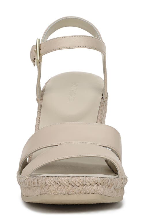 Vince Gwen Ankle Strap Espadrille Platform Wedge Sandal In Silver