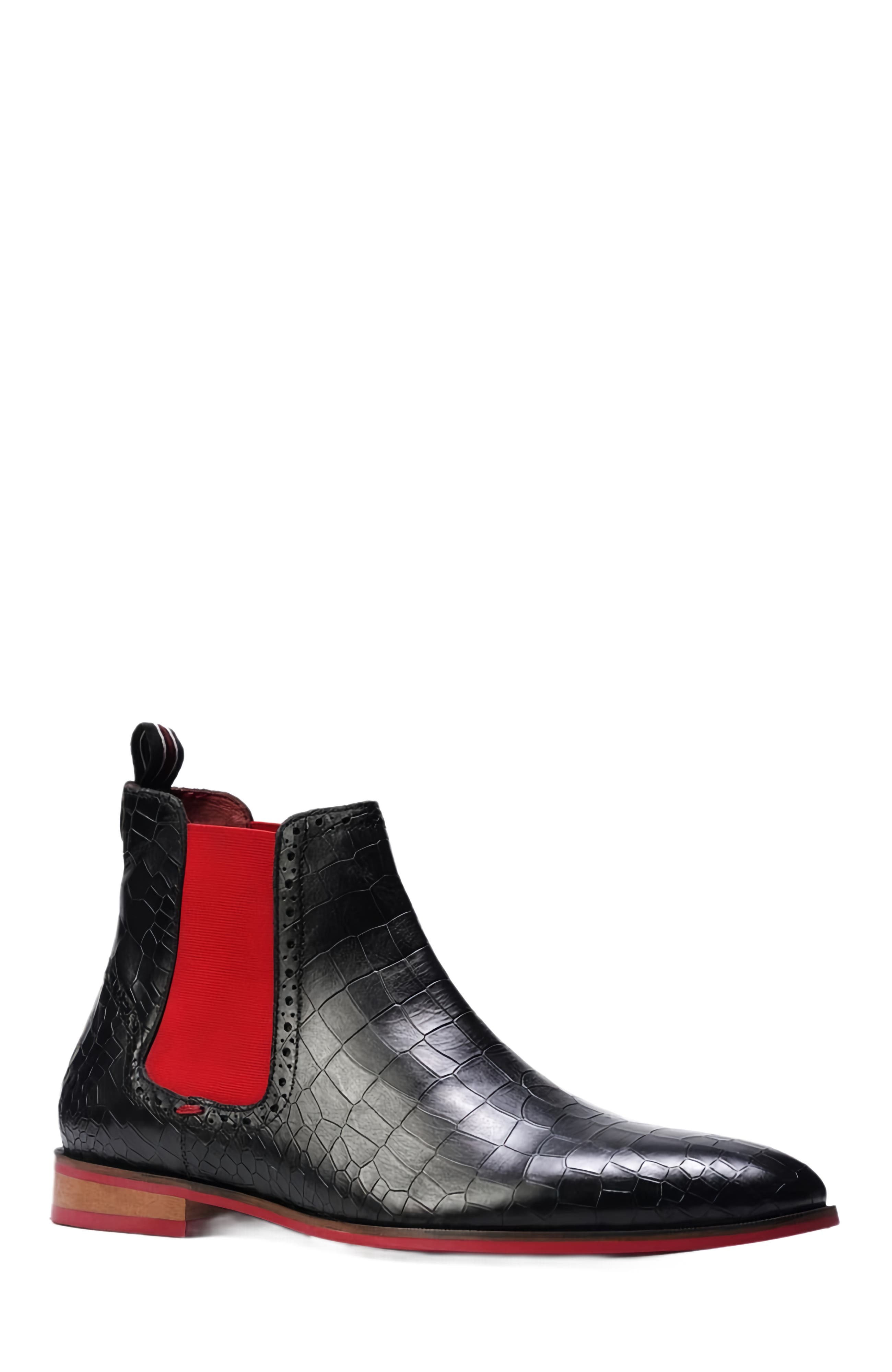 CARLOS SANTANA Mantra Chelsea Boot, Alternate, color, Black Croco