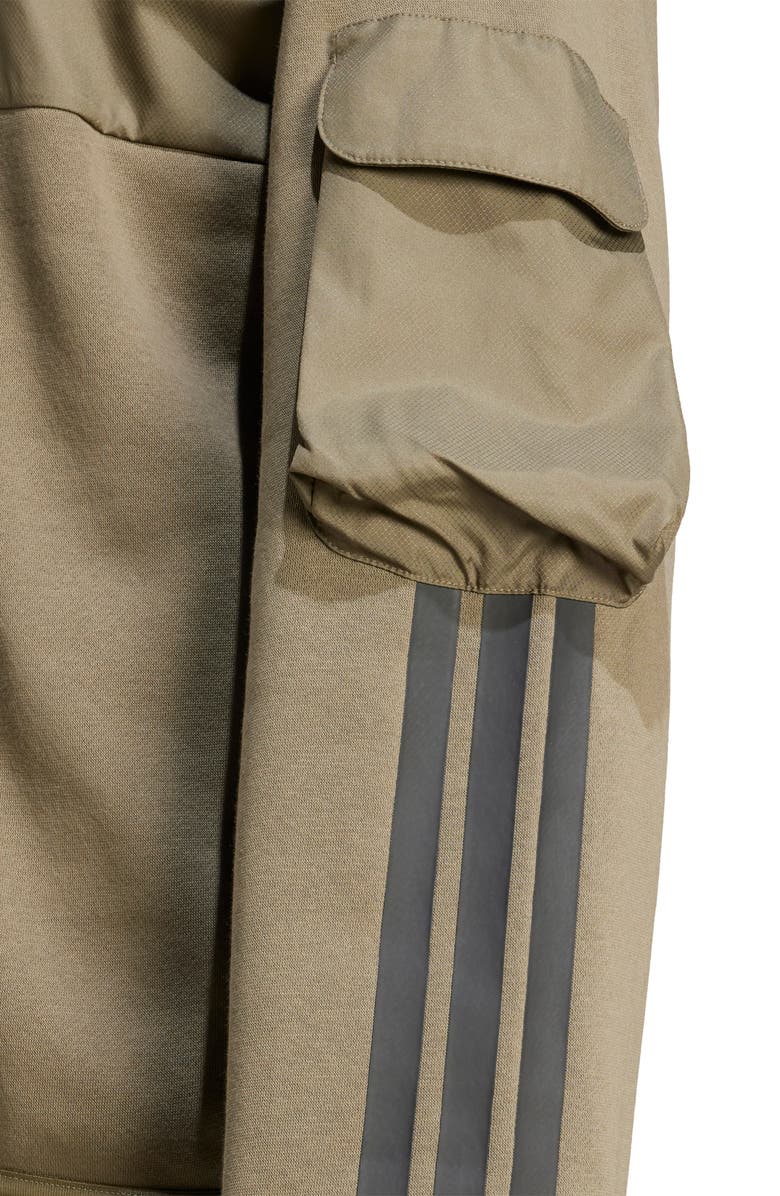 adidas City Tech Utility Half Zip Sweatshirt, Alternate, color, Olive Strata