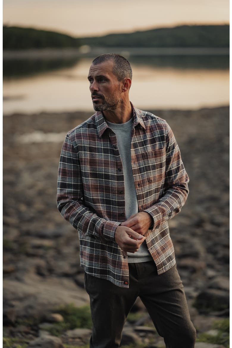 Louis Heavyweight Flannel Overshirt, Alternate, color, SPICED BRANDY