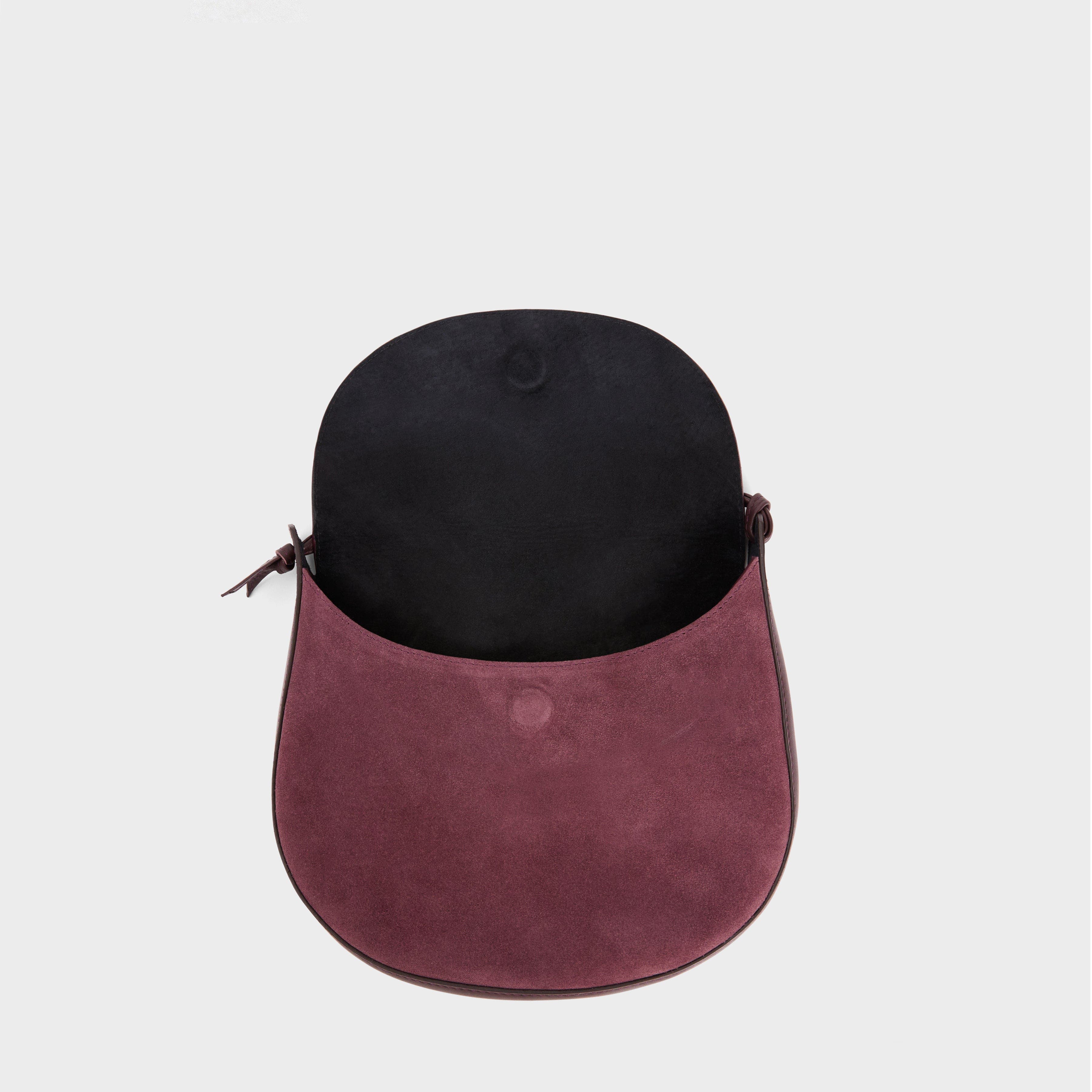 Juliette Suede Shoulder Bag, Alternate, color, Fig Suede
