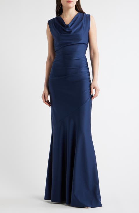 Eunia Ruched Sleeveless Gown