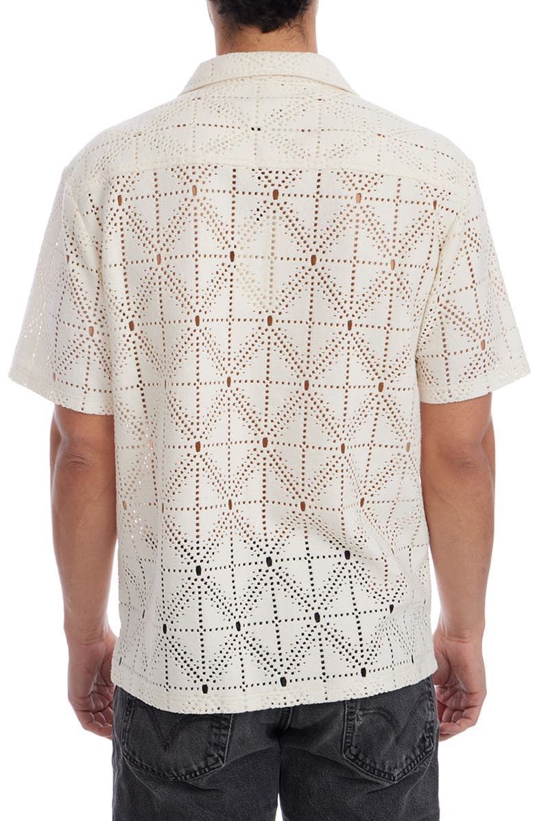 PX Openwork Camp Shirt, Alternate, color, Cream