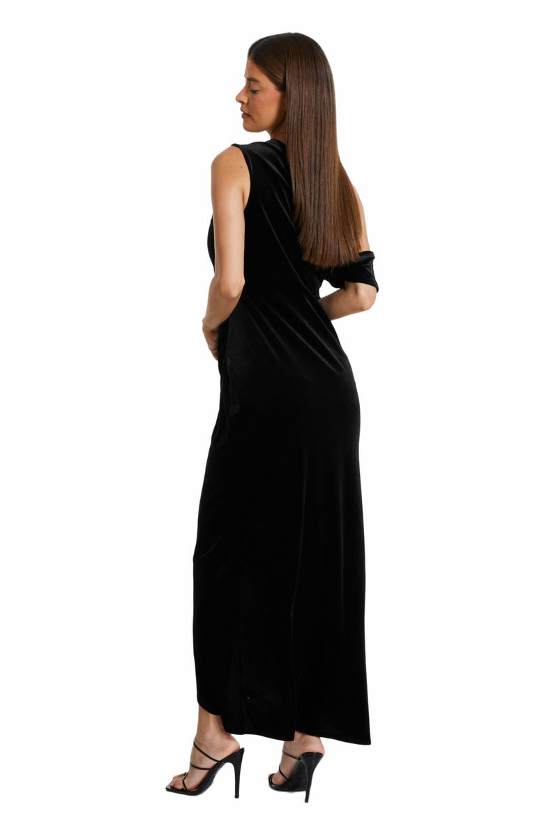 QUIZ Velvet Asymmetric Maxi, Alternate, color, 