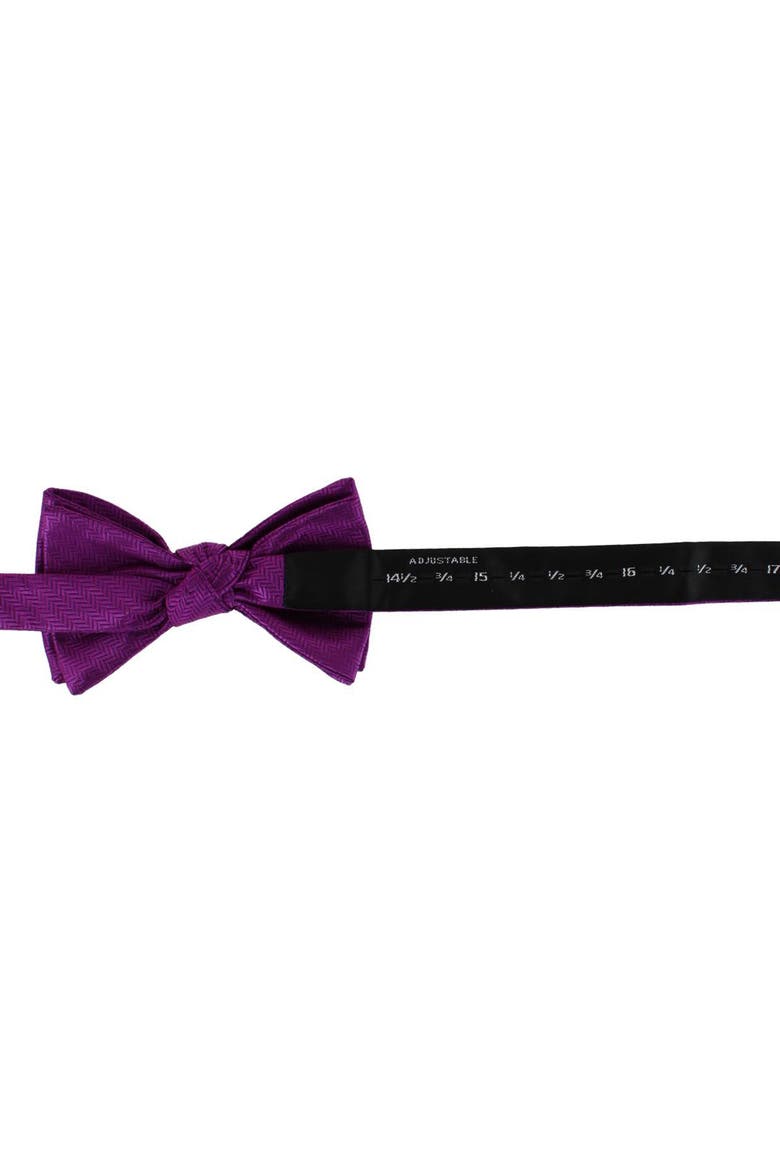 Etched Herringbone Twist Bowtie, Alternate, color, Purple