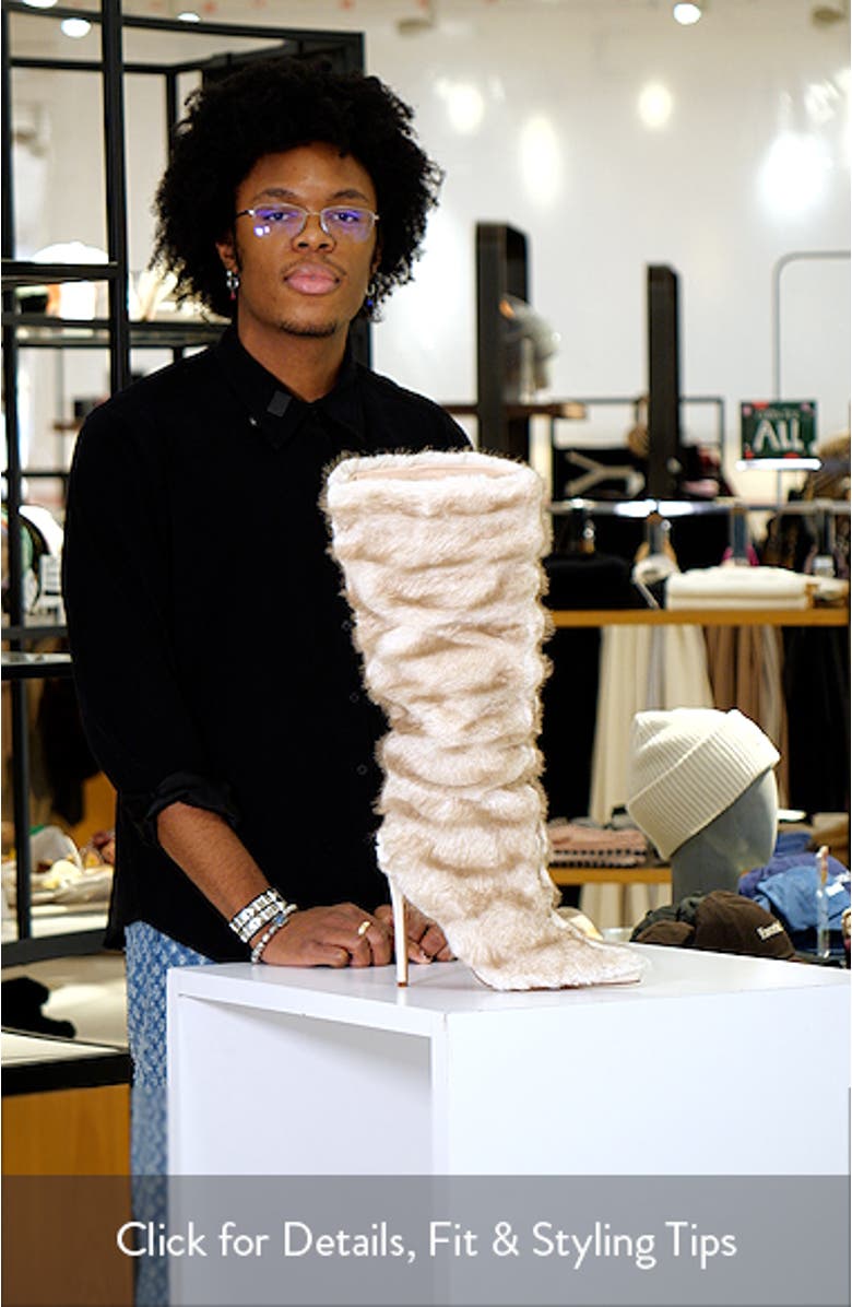 Augusto Faux Fur Knee High Boot, sales video thumbnail