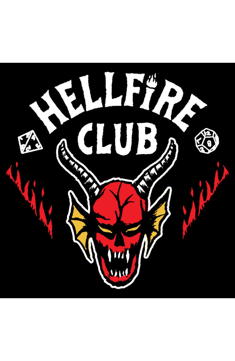 Stranger Things Men's Stranger Things Hellfire Club Badge  Graphic T-Shirt, Alternate, color, Black