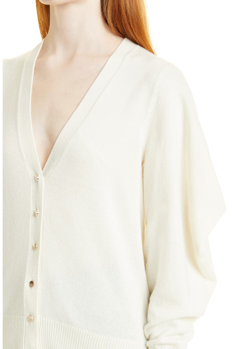 Draped Sleeve Wool Blend Cardigan, Alternate, color, NATURAL