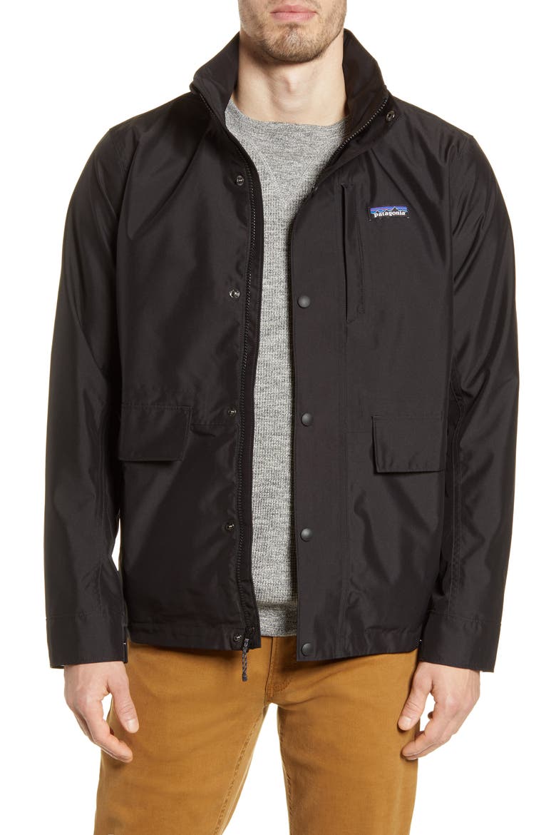 Light Storm Water Repellent Jacket, Main, color, BLACK