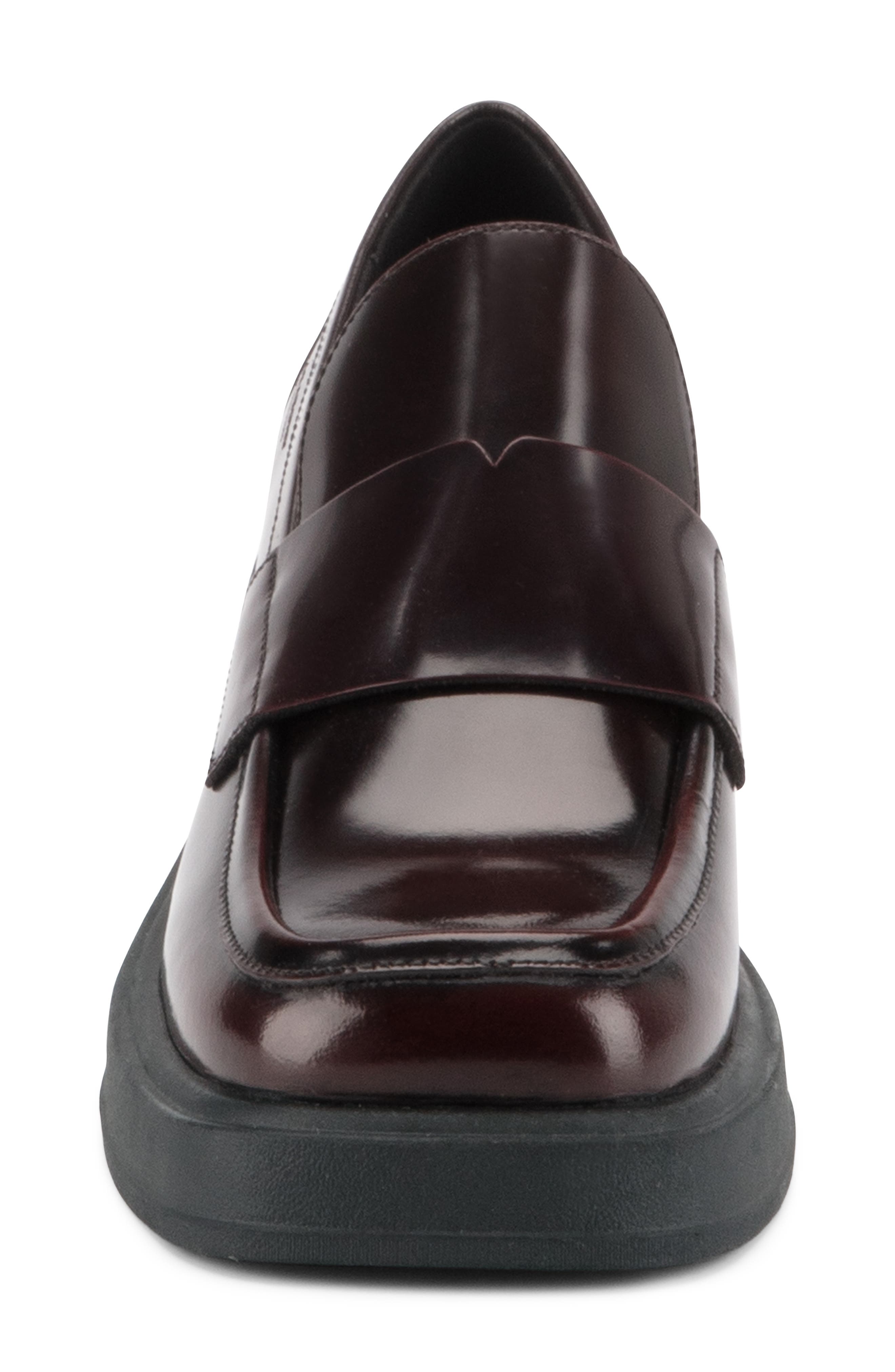 Dorah Block Heel Platform Loafer, Alternate, color, DARK BORDO