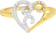 Haus of Brilliance 10K Two-Toned Gold 1/6 Cttw Diamond Heart Shape Cluster Ring