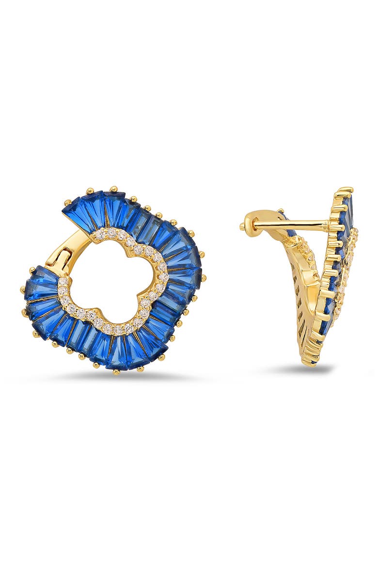 Clover Hoop Earrings, Main, color, GOLD